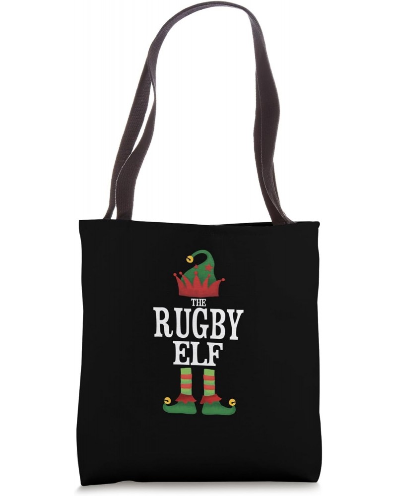 Rugby Elf Family Matching Christmas Gifts Funny Football Tote Bag $9.89 Totes