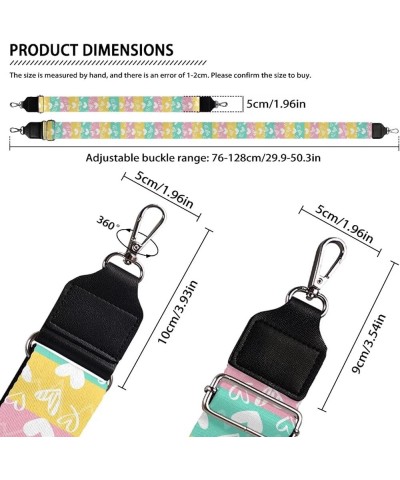 Adjustable Purse Strap Replacement, Wide Shoulder Canvas Bag Strap, Crossbody Handbag Strap Heart Print - Multi $11.54 Crossb...