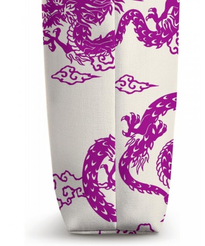 Chinoiserie Dragon Toile Pink and White Tote Bag $11.96 Totes