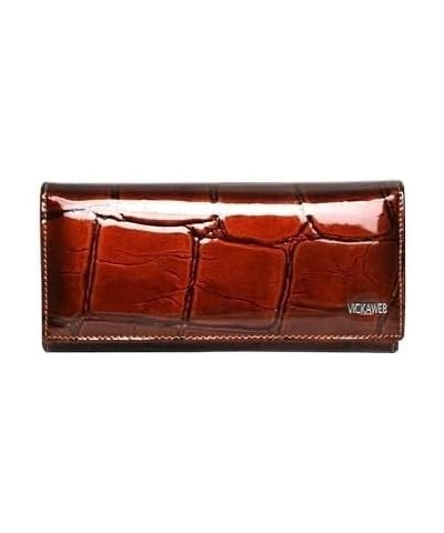 Leather Women Wallet Magnetic Hasp Female Long Purse Ladies Coin Purses Wallets Women's Money Walet (Color : C) B $73.75 Wallets