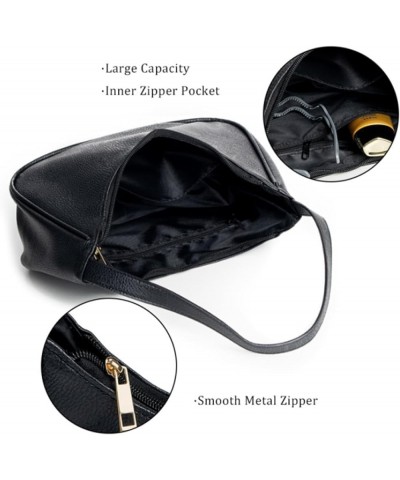 Shoulder Bags for Women, Leather Hobo Sling Tote Handbag Mini Clutch Purse with Zipper Closure for Office Lady White $11.74 S...