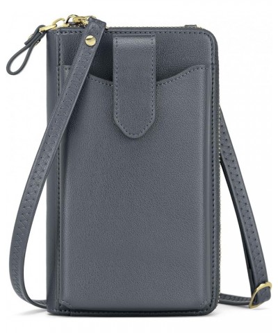 Small Crossbody Cell Phone Purse Wallet for Women, Mini Messenger Shoulder Bag with RFID Credit Card Slots 04-dark Grey $15.9...