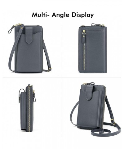 Small Crossbody Cell Phone Purse Wallet for Women, Mini Messenger Shoulder Bag with RFID Credit Card Slots 04-dark Grey $15.9...