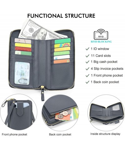 Small Crossbody Cell Phone Purse Wallet for Women, Mini Messenger Shoulder Bag with RFID Credit Card Slots 04-dark Grey $15.9...