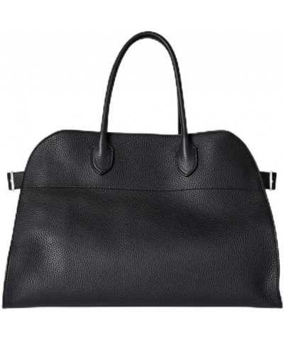 Handheld Tote Bag Black Pebbled Silver Buckle $10.20 Totes