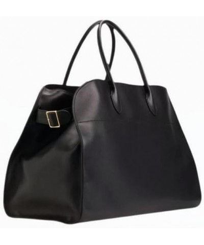 Handheld Tote Bag Black Pebbled Silver Buckle $10.20 Totes