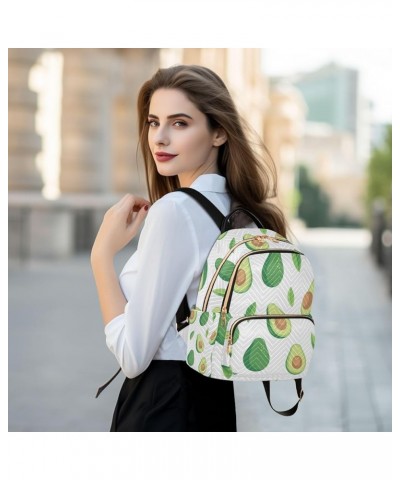 Small Backpack for Women Travel Bag Avocado and Leaves Daypack Purse Fashion Shoulder Bag Rucksack Small B342 $15.33 Backpacks