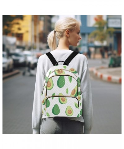 Small Backpack for Women Travel Bag Avocado and Leaves Daypack Purse Fashion Shoulder Bag Rucksack Small B342 $15.33 Backpacks