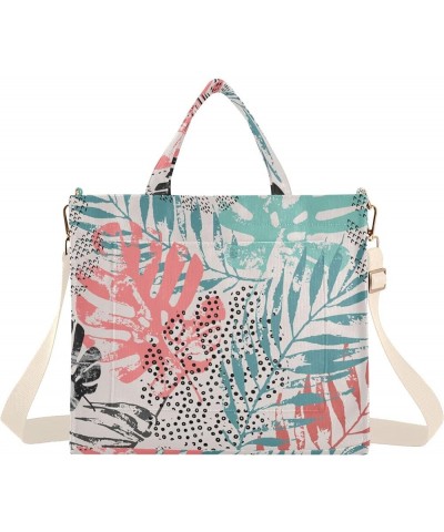 Tropical Leaves Graffiti Elements Women's Tote Handbags Top Handle Satchel Shoulder Bag Crossbody Bag for Office Travel M $19...