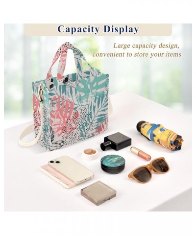 Tropical Leaves Graffiti Elements Women's Tote Handbags Top Handle Satchel Shoulder Bag Crossbody Bag for Office Travel M $19...