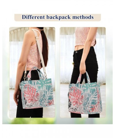 Tropical Leaves Graffiti Elements Women's Tote Handbags Top Handle Satchel Shoulder Bag Crossbody Bag for Office Travel M $19...