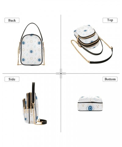 Eyes Suns Moons Multi Pockets Crossbody Bags for Women Zip Cell Phone Purse Wallet Bag with Detachable Shoulder Strap Small C...