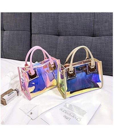 Women Transparent Shoulder Crossbody Bag, 2 in 1 Designer Fashion Handbag Purse Laser-silver $14.99 Totes