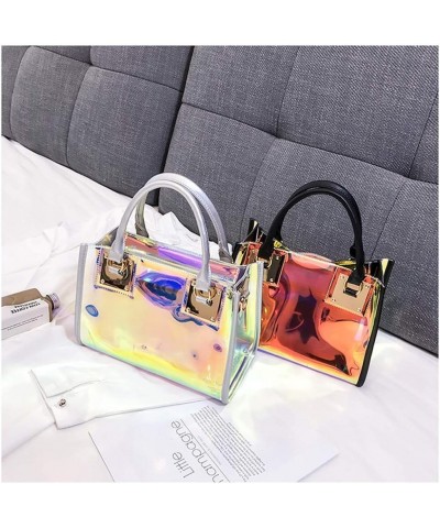 Women Transparent Shoulder Crossbody Bag, 2 in 1 Designer Fashion Handbag Purse Laser-silver $14.99 Totes