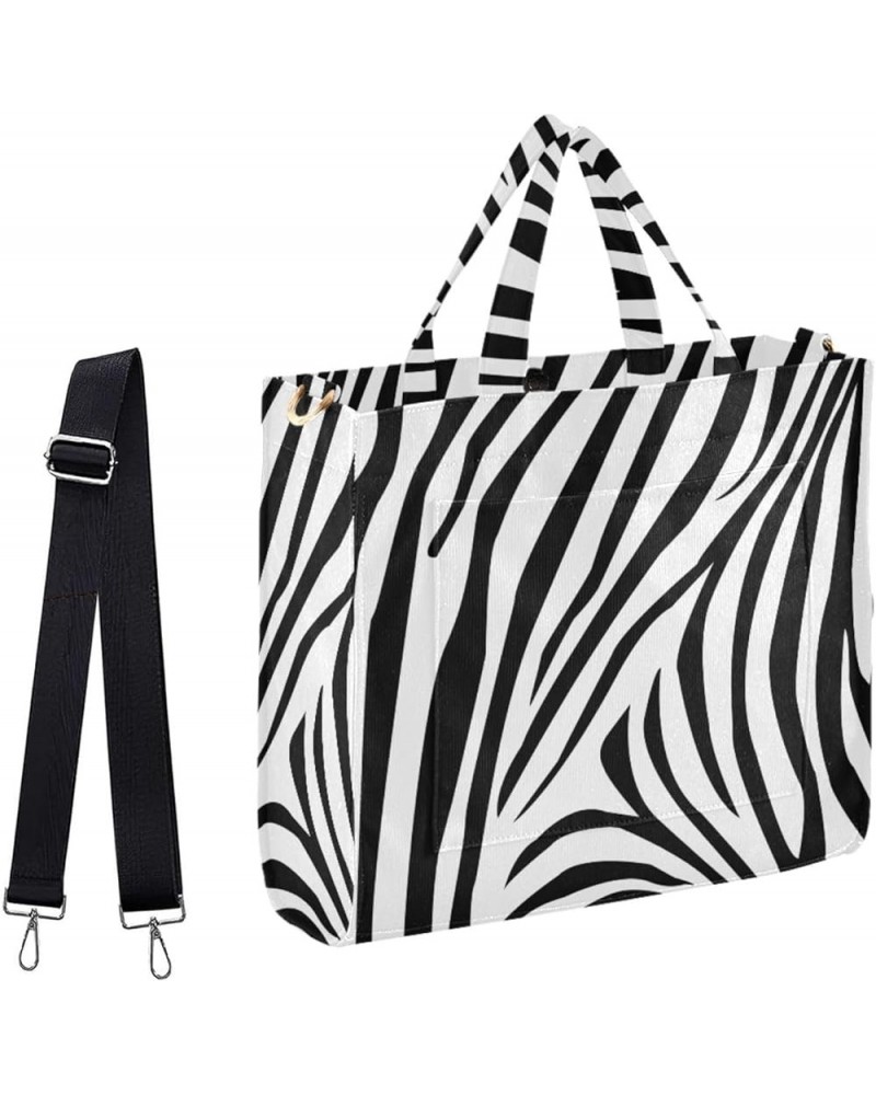 Women's Zebra Stripes Pattern Crossbody Satchel Bag Handbag for Work Travel Gym Shopping Multi05 $11.27 Satchels