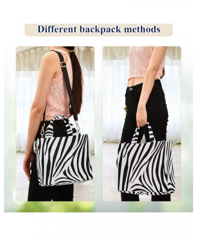 Women's Zebra Stripes Pattern Crossbody Satchel Bag Handbag for Work Travel Gym Shopping Multi05 $11.27 Satchels