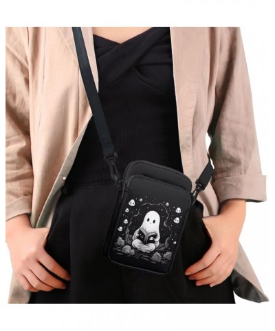 Tongluoye Small Crossbody Bag for Women Cell Phone Purse for Men Over Shoulder Bags Cute Ghost $10.78 Crossbody Bags