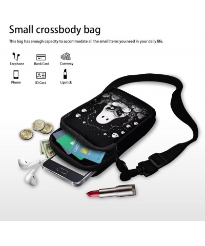 Tongluoye Small Crossbody Bag for Women Cell Phone Purse for Men Over Shoulder Bags Cute Ghost $10.78 Crossbody Bags