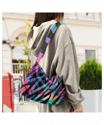 Women Boho Handbag Abstract Graffiti Grunge Underarm Bag Tote Bag Shoulder Bag Crossbody Bag Fluffy Cell Phone Purse Lady Tra...