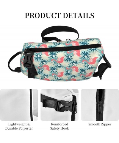 Gorgeous Oil Paint Sling Bags For Men And Women, Chest Bag Crossbody Sling Daypack For Hiking Bike Travel Flamingo and Green ...