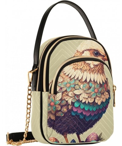 Easter Chicken Egg Crossbody Sling Bags for Women, Compact Fashion Handbag with Chain Strap Top handle for Evening Party Dati...