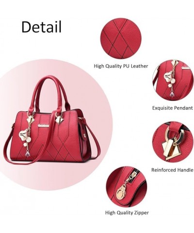 Women's Solid Color Fashion Commuter Handbag Top Handle Satchel Shoulder Ladies Bags Zipper Compartments Purses Black $29.15 ...