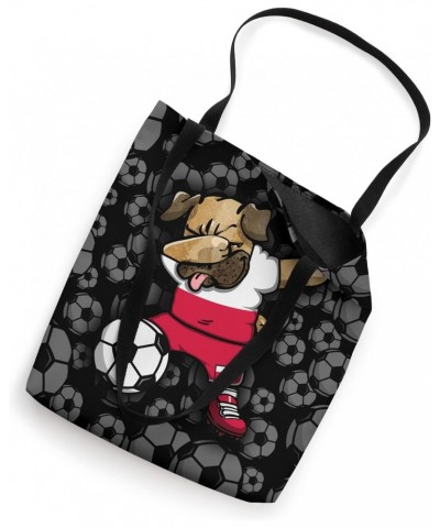 Dabbing Pug Poland Soccer Fans Jersey Polish Football Lovers Tote Bag $11.00 Totes