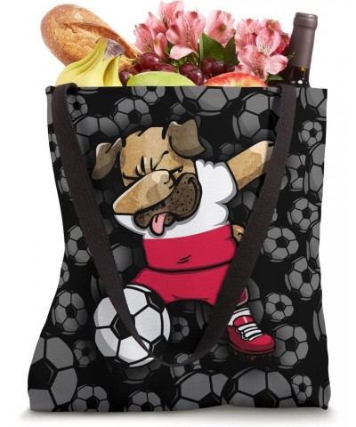 Dabbing Pug Poland Soccer Fans Jersey Polish Football Lovers Tote Bag $11.00 Totes