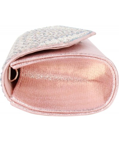 Women Glitter Clutch Purse Flap Envelope Handbags Party Evening Bags Champagne $14.49 Evening Bags