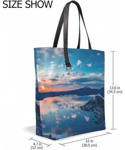 Maple Leaves Reflections Tote Bag Purse shoulder Bag for Women Girls Multi15 $14.35 Shoulder Bags