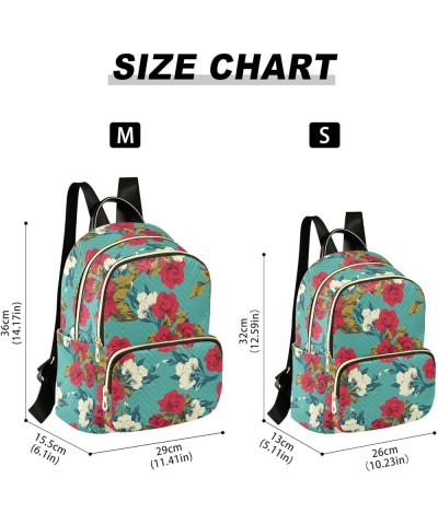 Red and White Roses Women Backpack Purse Shoulder Bag Color Medium $15.18 Backpacks