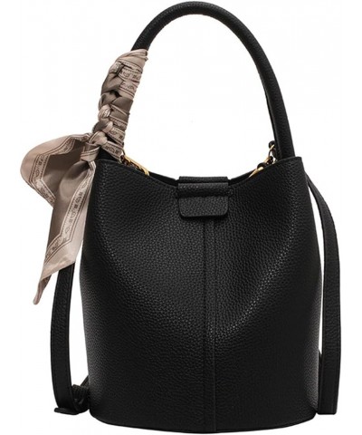 Crossbody bag, bucket bag, ladies handbag bag, suitable for daily matching, as a gift. Black $13.53 Satchels