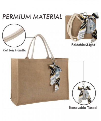 Woven Large Beach Bag Straw Bag Beach Tote Handmade Weaving Shoulder Bag Tassel Bag Handbag Grey Bowknot $12.97 Totes