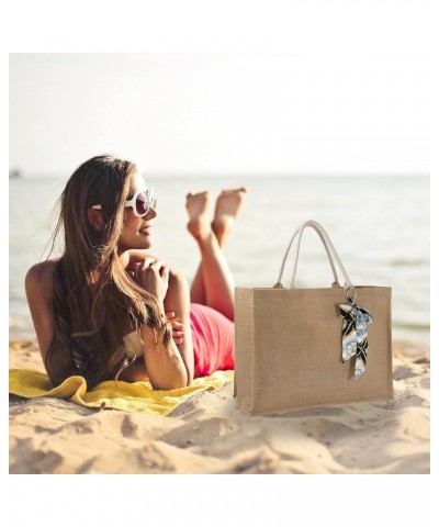 Woven Large Beach Bag Straw Bag Beach Tote Handmade Weaving Shoulder Bag Tassel Bag Handbag Grey Bowknot $12.97 Totes