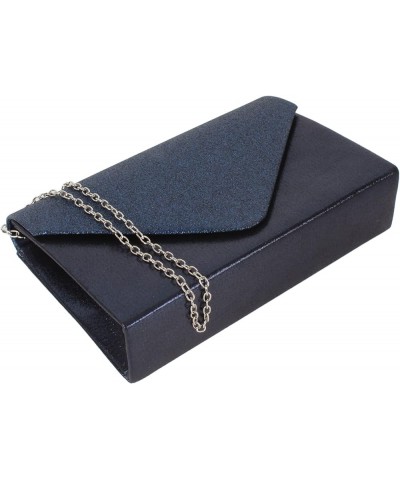 Ladies Sparkly Purse Evening Clutch Bags Wedding Prom Party Envelope Crossbody Handbag Dark Blue $10.28 Evening Bags