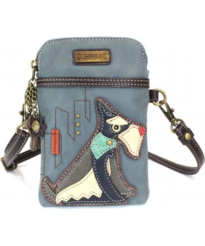 Crossbody Cell Phone Purse | Women's Wristlet Handbags with Adjustable Strap Indigo - Schnauzer $19.14 Crossbody Bags