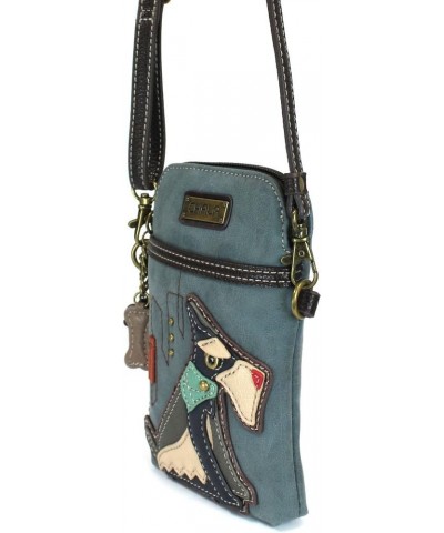 Crossbody Cell Phone Purse | Women's Wristlet Handbags with Adjustable Strap Indigo - Schnauzer $19.14 Crossbody Bags