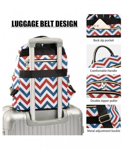 Blue Red Stripes Backpack Purse for Women Anti-theft Small Fashion Travel Backpack with Strap Handbag Lady Purse,M Medium $17...