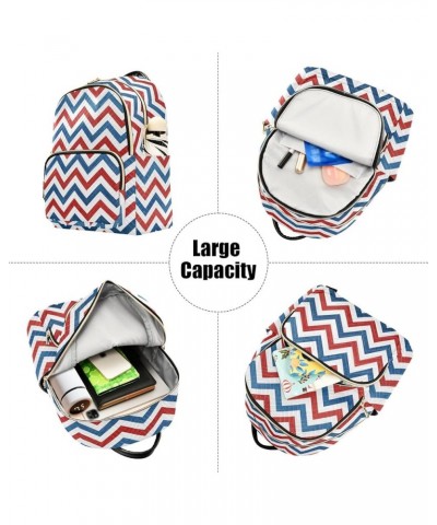 Blue Red Stripes Backpack Purse for Women Anti-theft Small Fashion Travel Backpack with Strap Handbag Lady Purse,M Medium $17...