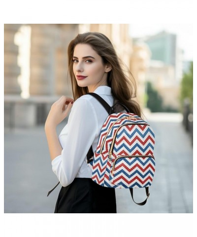 Blue Red Stripes Backpack Purse for Women Anti-theft Small Fashion Travel Backpack with Strap Handbag Lady Purse,M Medium $17...