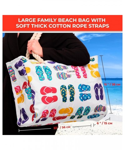 Beach Bag and Pool Bag. Has Airtight Pouch, Ton of Pockets. Beach Tote is Zippered, Water Repellent. Family Size Funky Flip F...