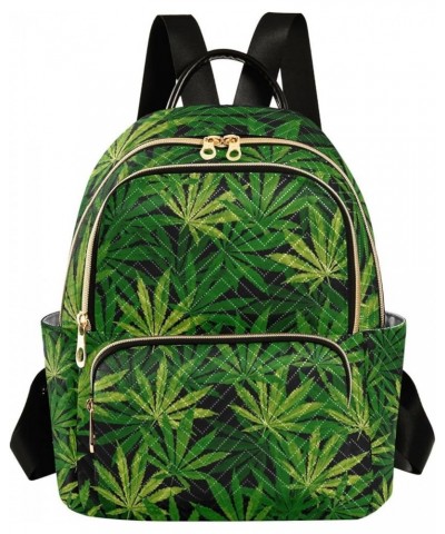 Women Backpack Dream Catcher Cute Watercolor Marijuana Green Summer Anti-Theft Travel Backpack with Luggage Belt Lightweight ...