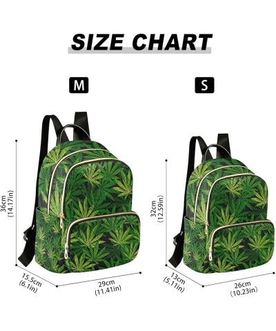 Women Backpack Dream Catcher Cute Watercolor Marijuana Green Summer Anti-Theft Travel Backpack with Luggage Belt Lightweight ...