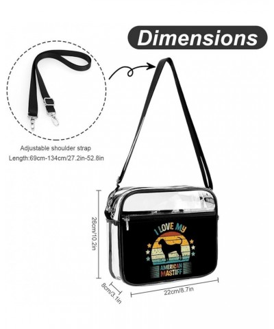 Anatolian-shepherd-retro-print Clear Crossbody Shoulder Purse Bag for Men Women, Stadium Clear Messenger Bag Style-1 $13.74 C...