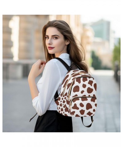 Backpack Purse for Women Cow Pattern Casual Shoulder Bag Small Backpack M Small $11.96 Backpacks