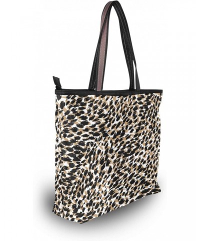 Abstract Leopard Spot Vintage Women Tote Bag Handbag Large Capacity Shoulder Bags $10.19 Shoulder Bags