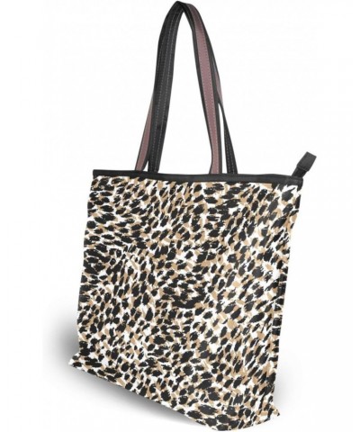 Abstract Leopard Spot Vintage Women Tote Bag Handbag Large Capacity Shoulder Bags $10.19 Shoulder Bags