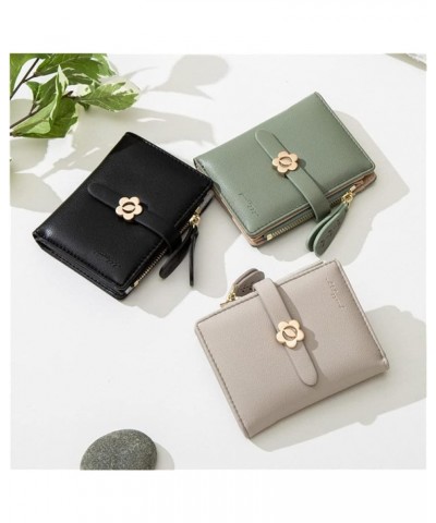 Korean Style Small Fresh Casual Zipper Buckle Short Wallet Student Wallet (Color : Black) Tangerine Powder $48.78 Wallets