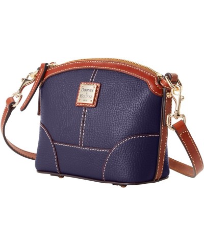 Handbag, Pebble Grain Mini Domed Crossbody Midnight Blue $45.76 Crossbody Bags