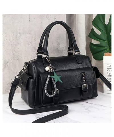 Luxury Design Handbag Womens Fashion Bag Rivet Shoulder Bag Retro Ladies Crossbody Bag PU Messenger Bag (Color : 2, Size : 11...